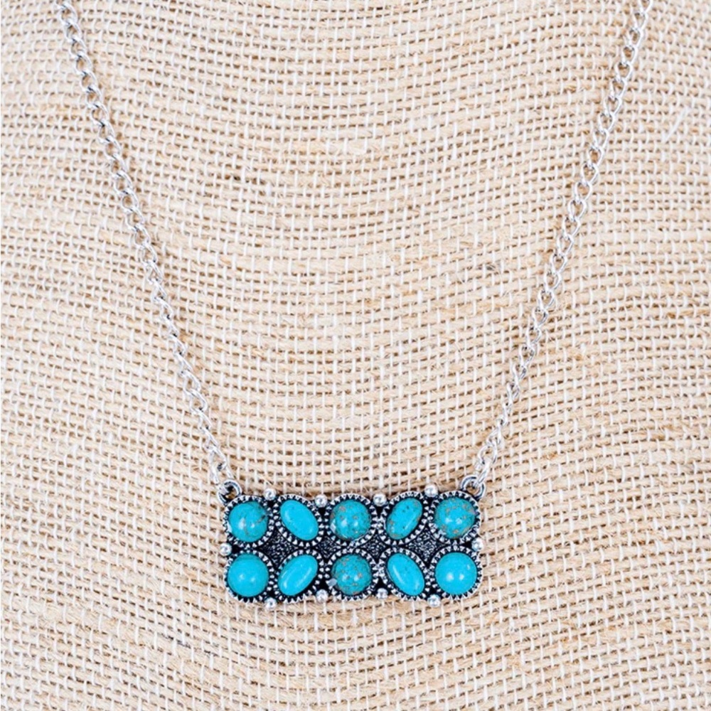 Elegant Silver and Turquoise Necklace